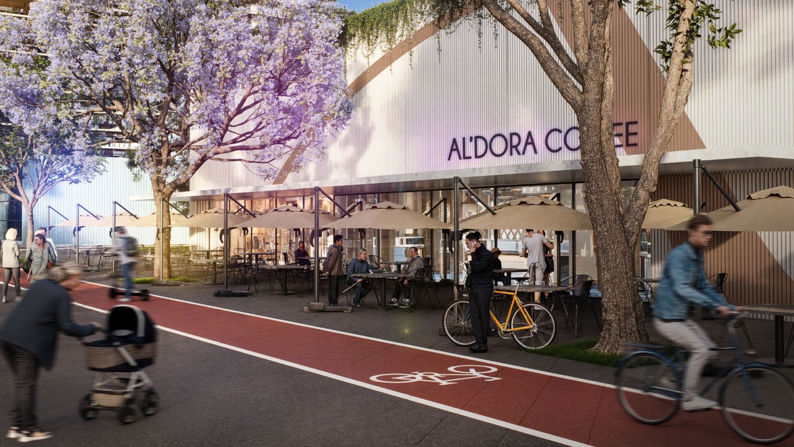 AL'DORA Coffee — vida urbana no boulevard